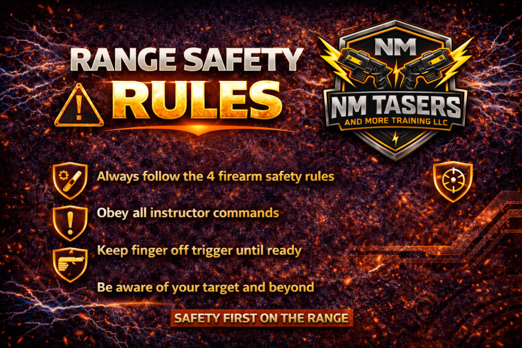 NM TASERS And More Training LLC range rules.